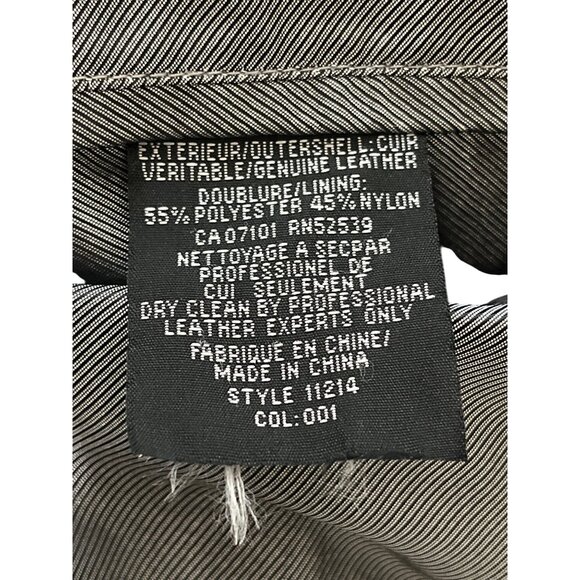 Massimo Moda Collezioni Genuine Leather Jacket Black Mens Size 44 - Picture 8 of 8